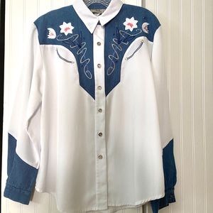 Ranchwear Authentic 1849 Embroidered Jean Blouse